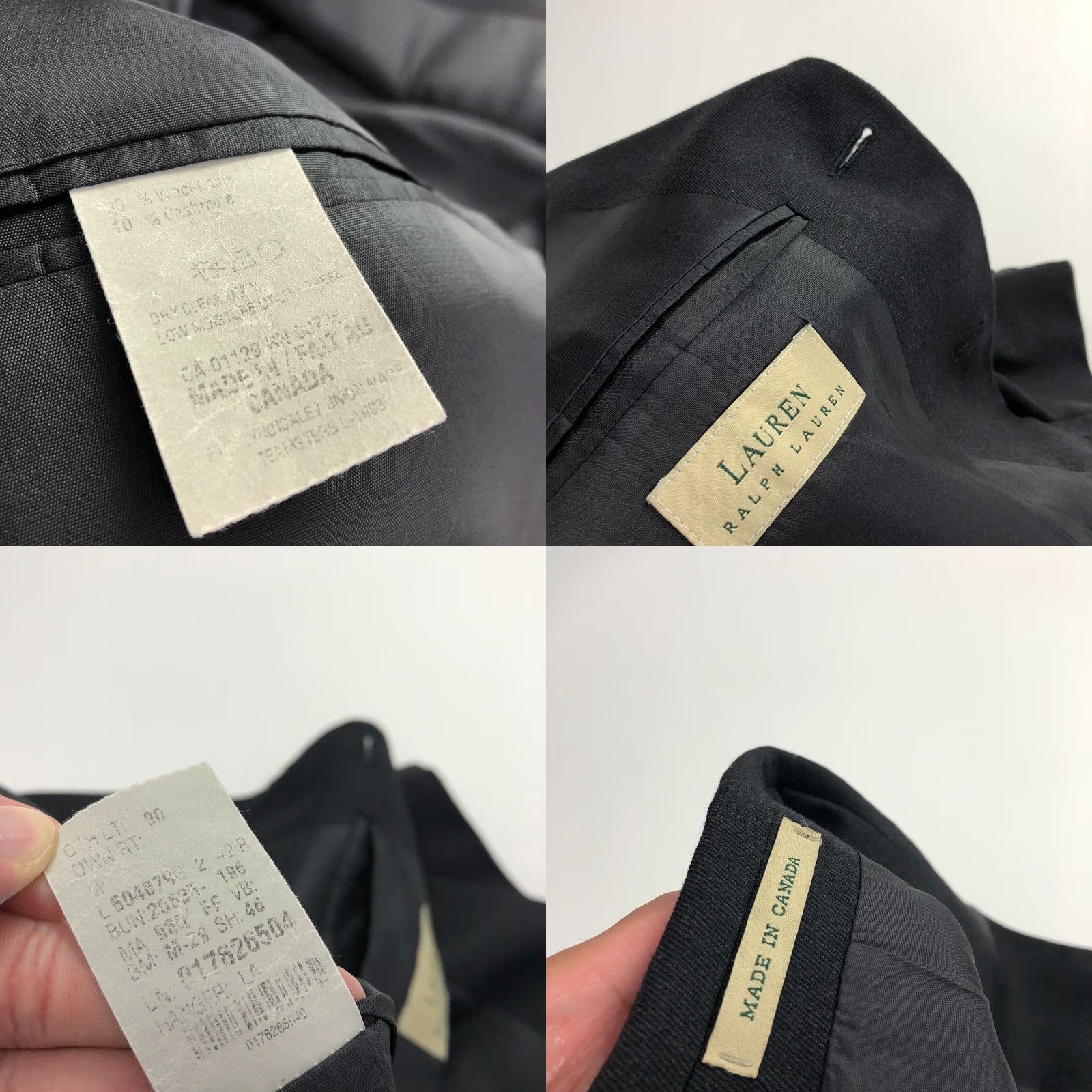 Ralph Lauren Lauren Ralph Lauren Blazer Jacket Gray 42R Men 100% Wool Blend Three-Button Single-Breasted Notch Lapel Regular Fit Vintage No Size 42R - 9 Thumbnail
