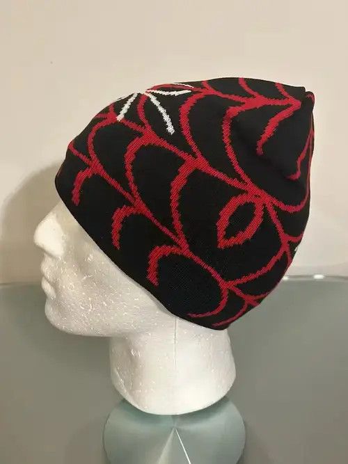 Other Y2K Spiderweb beanie (black red) Size ONE SIZE - 3 Thumbnail
