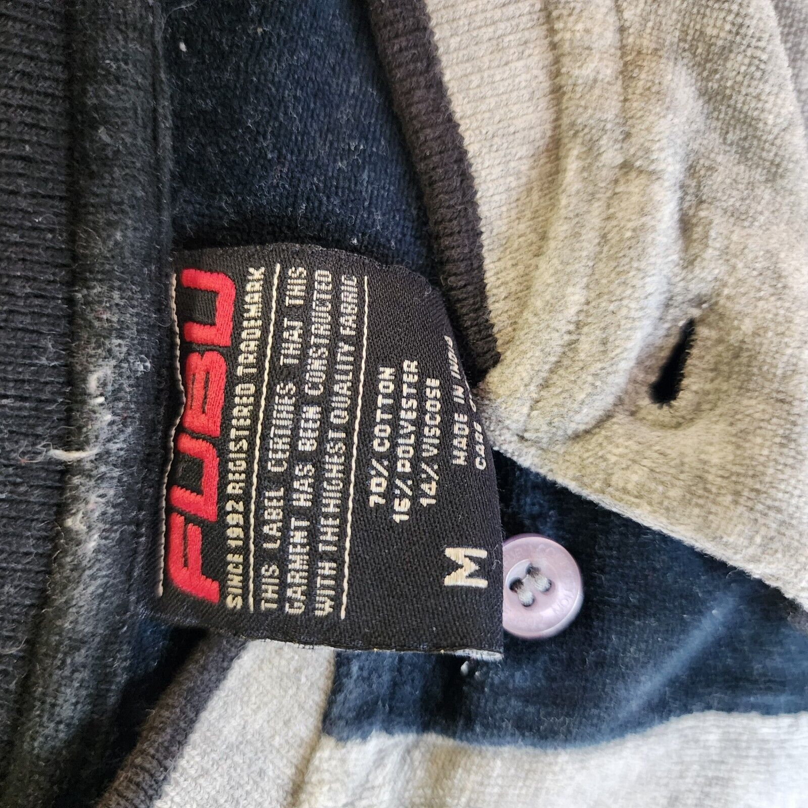 Fubu Fubu Men's Grey Henley Comfort Sweater M BAGGY READ DESC! Size US M / EU 48-50 / 2 - 6 Thumbnail