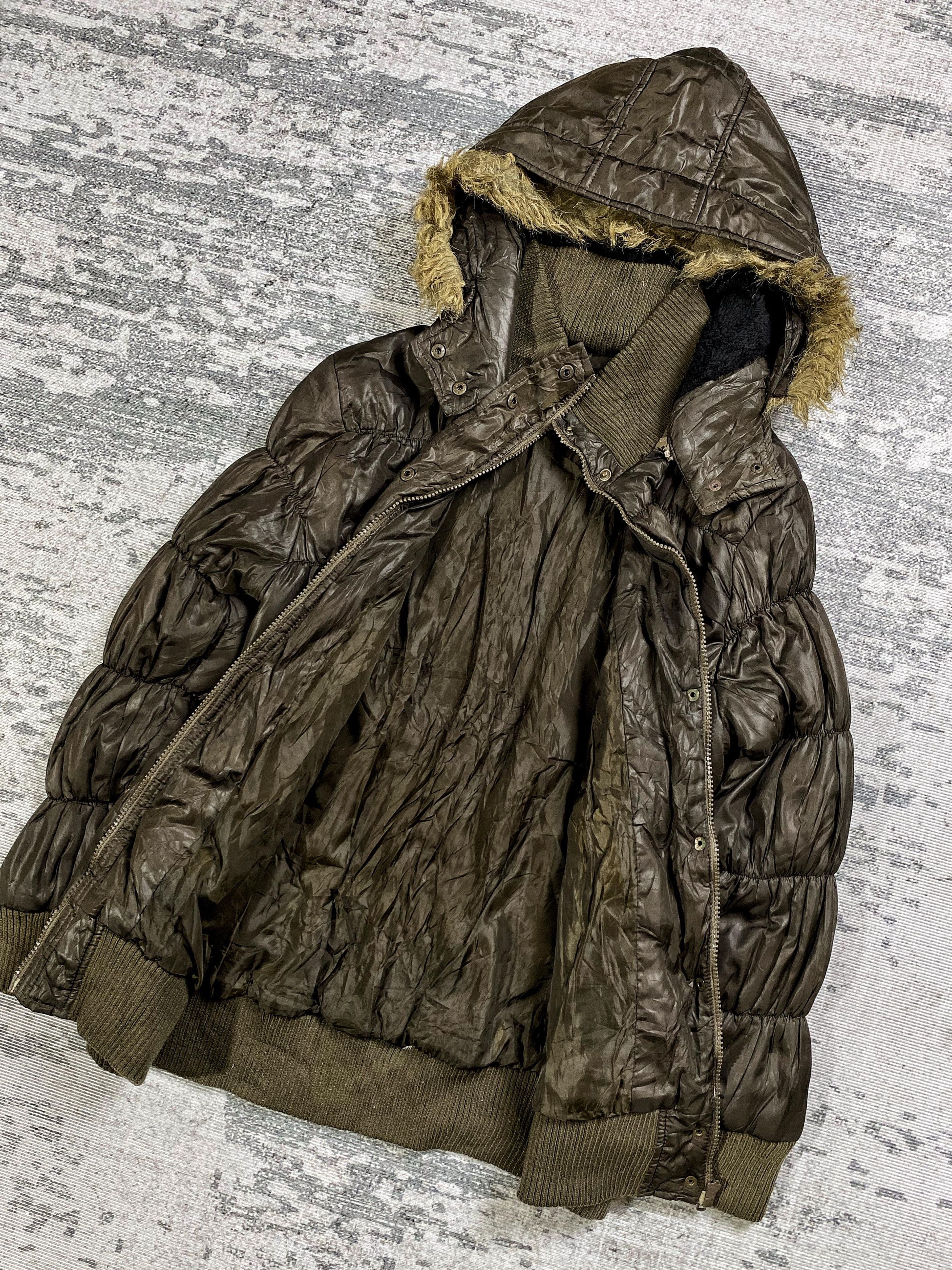 Japanese Brand 2000s Y's Hysteric Wrinkle Fur Puffer Hodded y2k Lgb Ifsix Size US M / EU 48-50 / 2 - 3 Thumbnail