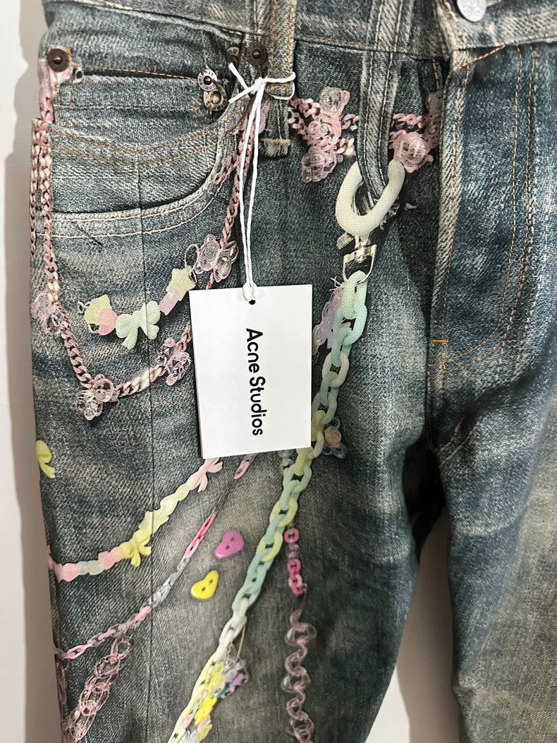 Acne Studios Acne Studios Candy chain 3D printed loose curved knife jea Size US 28 / EU 44 - 4 Thumbnail