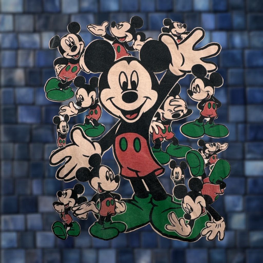 Disney VINTAGE Disney Mickey Mouse White T Shirt XL 90s Single Stitch Unisex Adults Shirt Mens Womens Size US XL / EU 56 / 4 - 1 Thumbnail