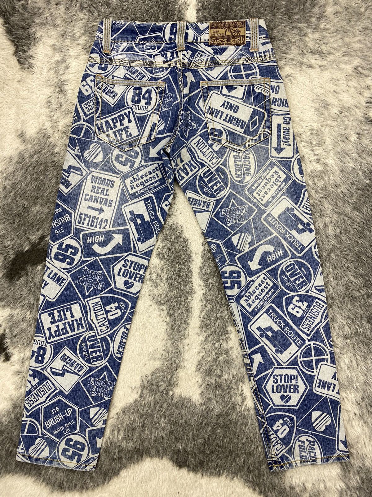 Beauty Beast × If Six Was Nine × Japanese Brand Japanese Surf Girls Oahu Northshore Fullprinted Denim Size 31" - 17 Thumbnail