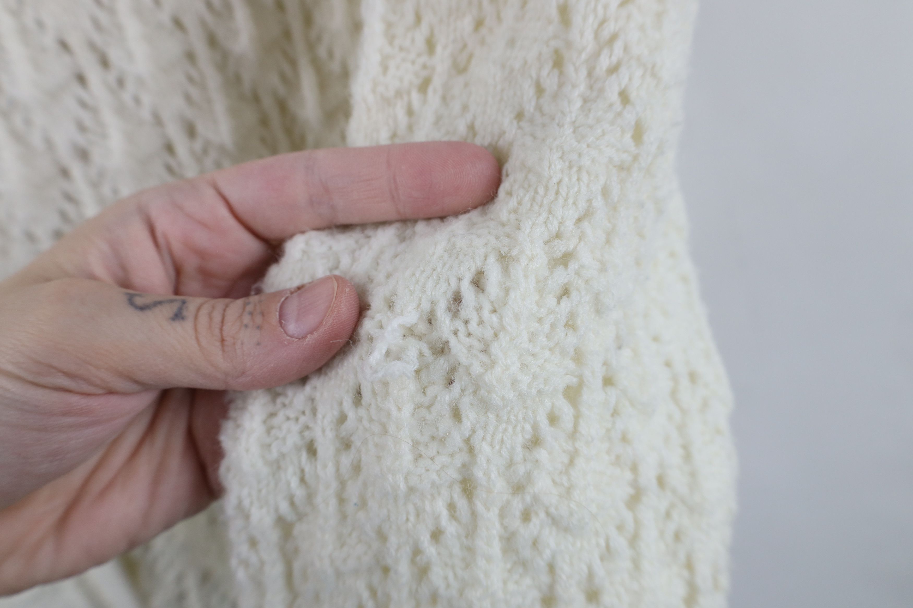 Vintage Vintage 60s 70s Streetwear Crochet Knit Cardigan Sweater Size S / US 4 / IT 40 - 9 Thumbnail