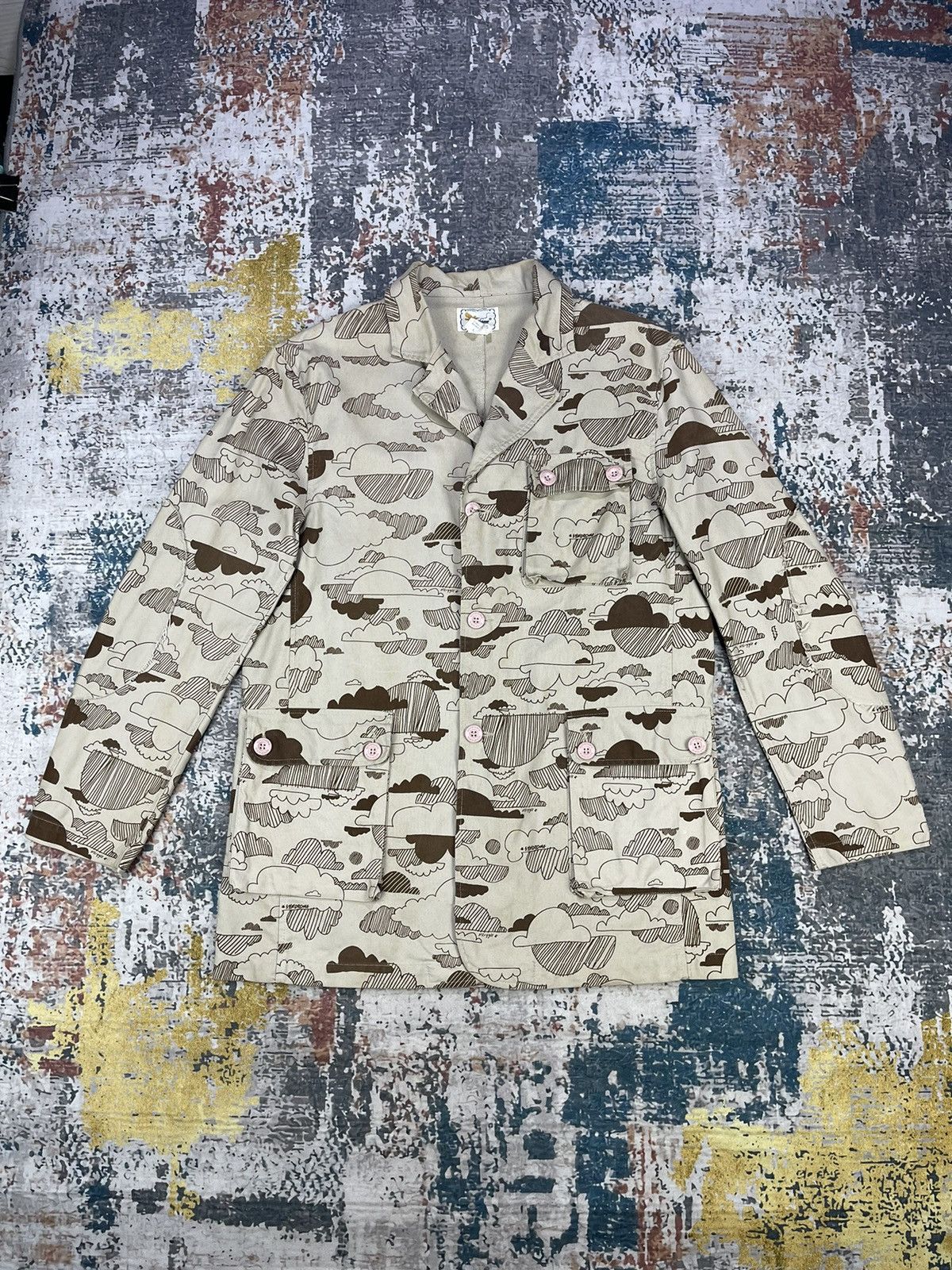 Vintage Vintage Syndrome Canvas Doodle Overprinted Jackets Size US L / EU 52-54 / 3 - 1 Thumbnail