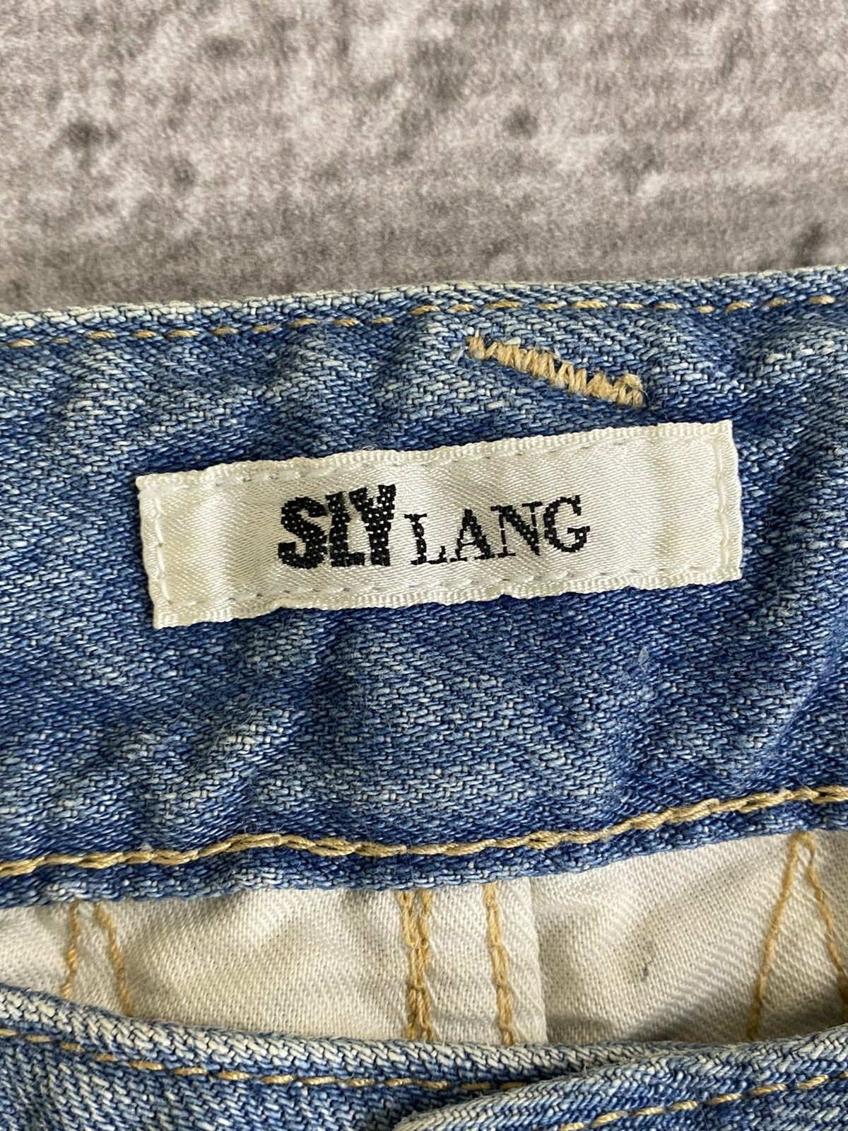 If Six Was Nine Japanese Brand Sly Lang Distressed Super Flared Jeans Size US 27 - 8 Thumbnail