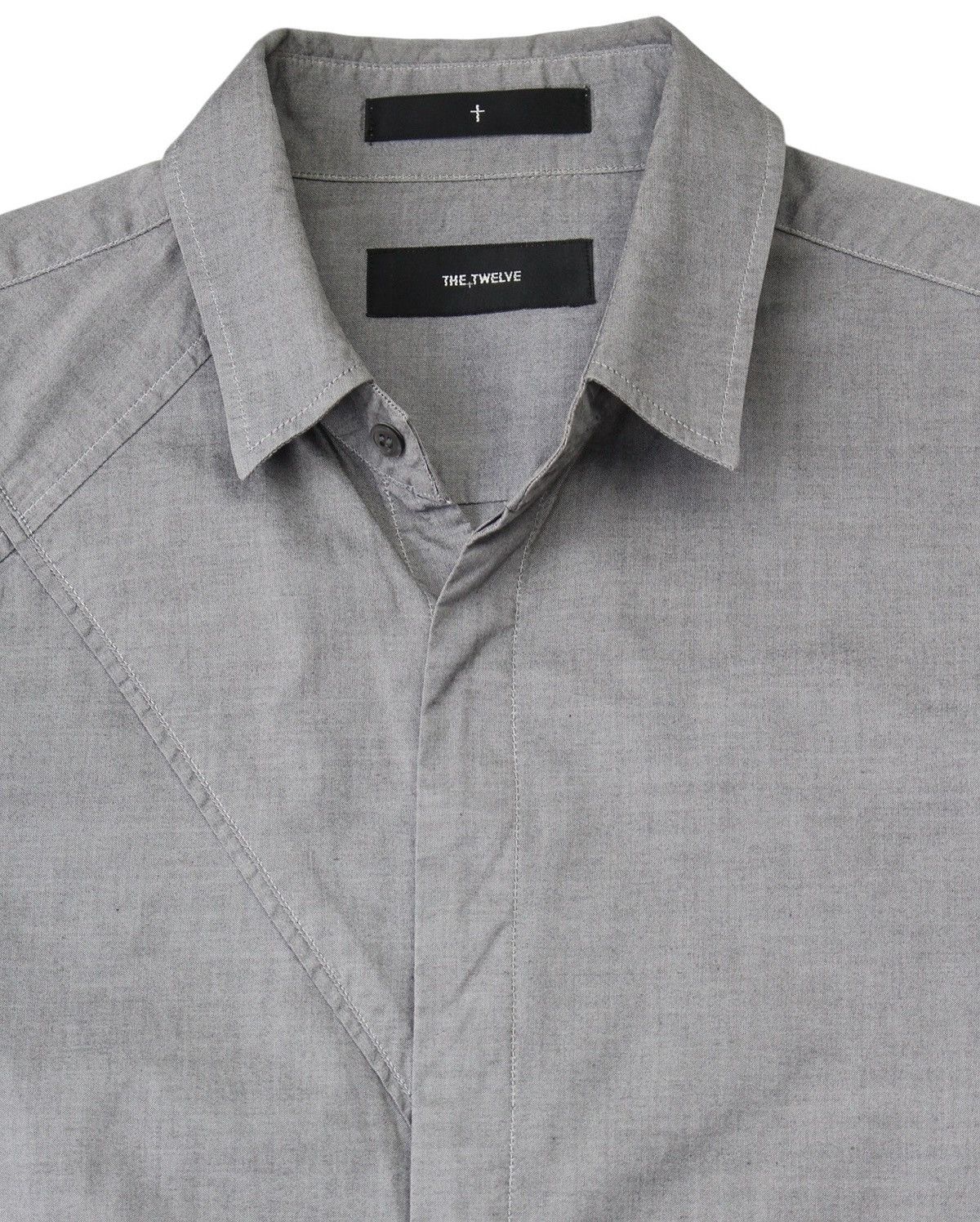 Designer × Japanese Brand THE TWELVE STRUCTURED GREY SHIRT Size US S / EU 44-46 / 1 - 2 Thumbnail
