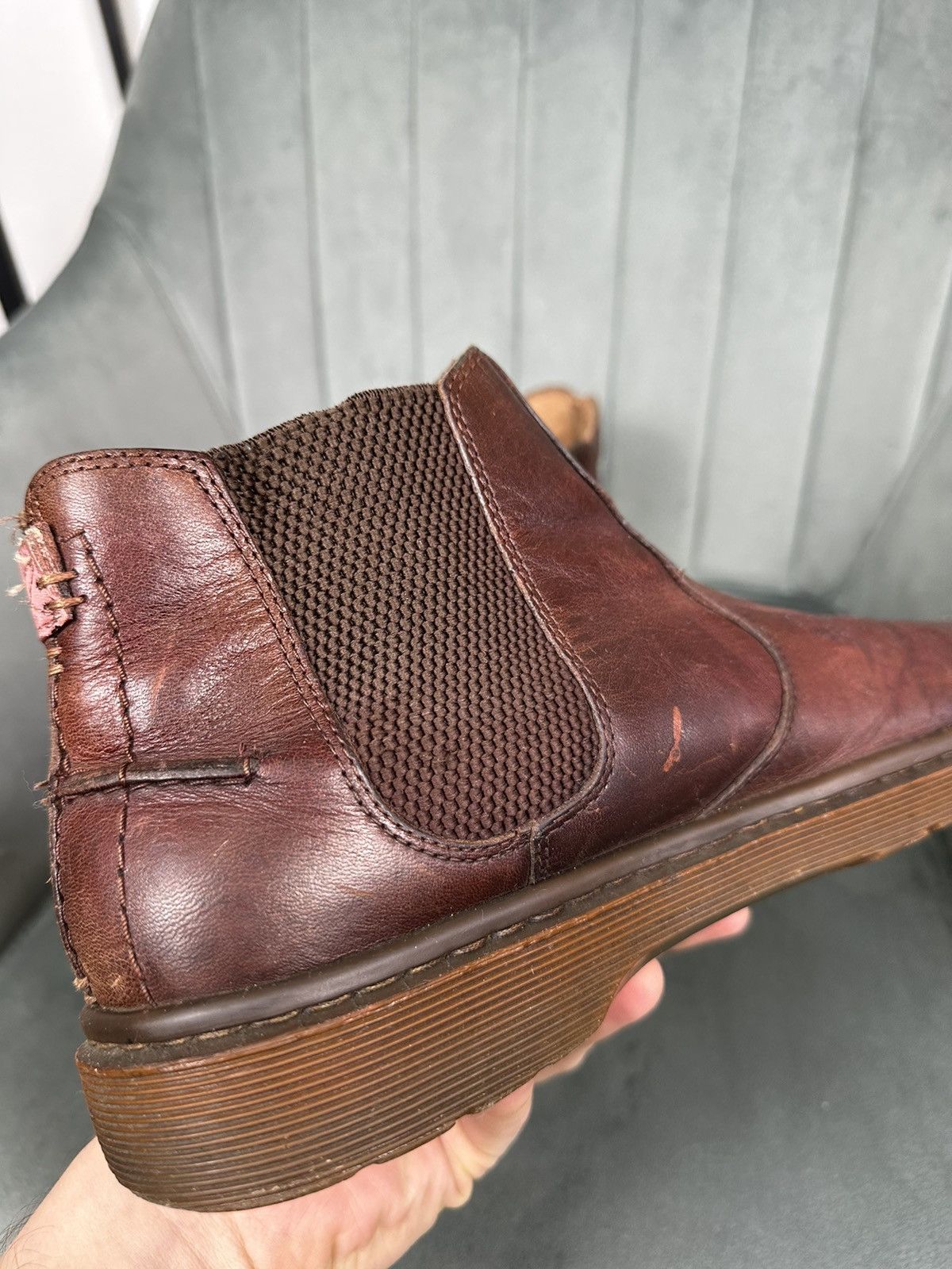 Dr. Martens × Vintage Dr. Martens Lyme Chelsea Boots Leather Men’s Brown 42 Size 9 Size US 9 / EU 42 - 9 Thumbnail