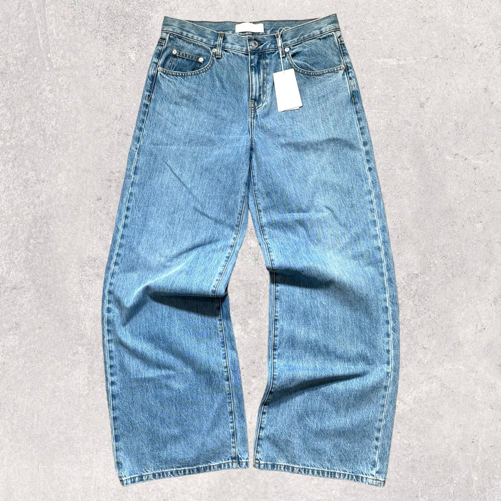 image of Helmut Lang Wide Baggy Denim Jeans Size NWT in Blue, Men's