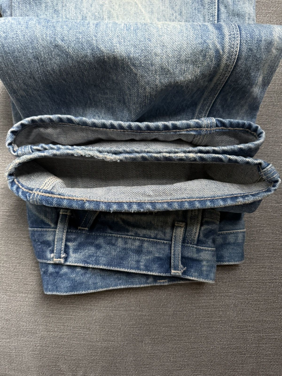 Auralee AURALEE SELVEDGE FADED HEAVY DENIM PAINTER PANTS Size US 32 / EU 48 - 8 Thumbnail
