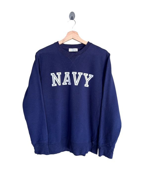 Image of Vintage Navy Spell Out Sweatshirt, Men's (Size Small)