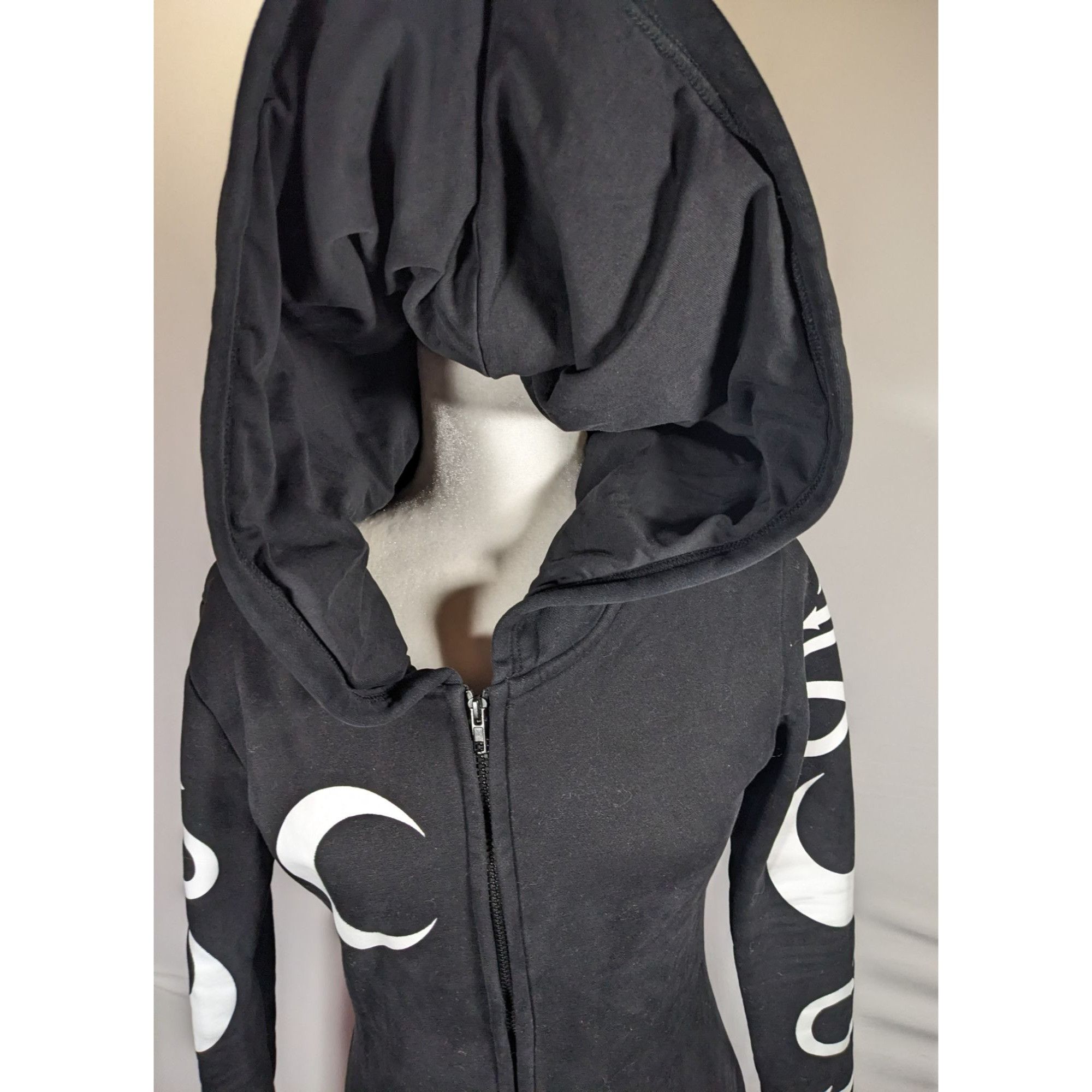 Other Restyle Gothic Witch Occult Symbol Black Zip Hoodie Size S / US 4 / IT 40 - 10 Thumbnail