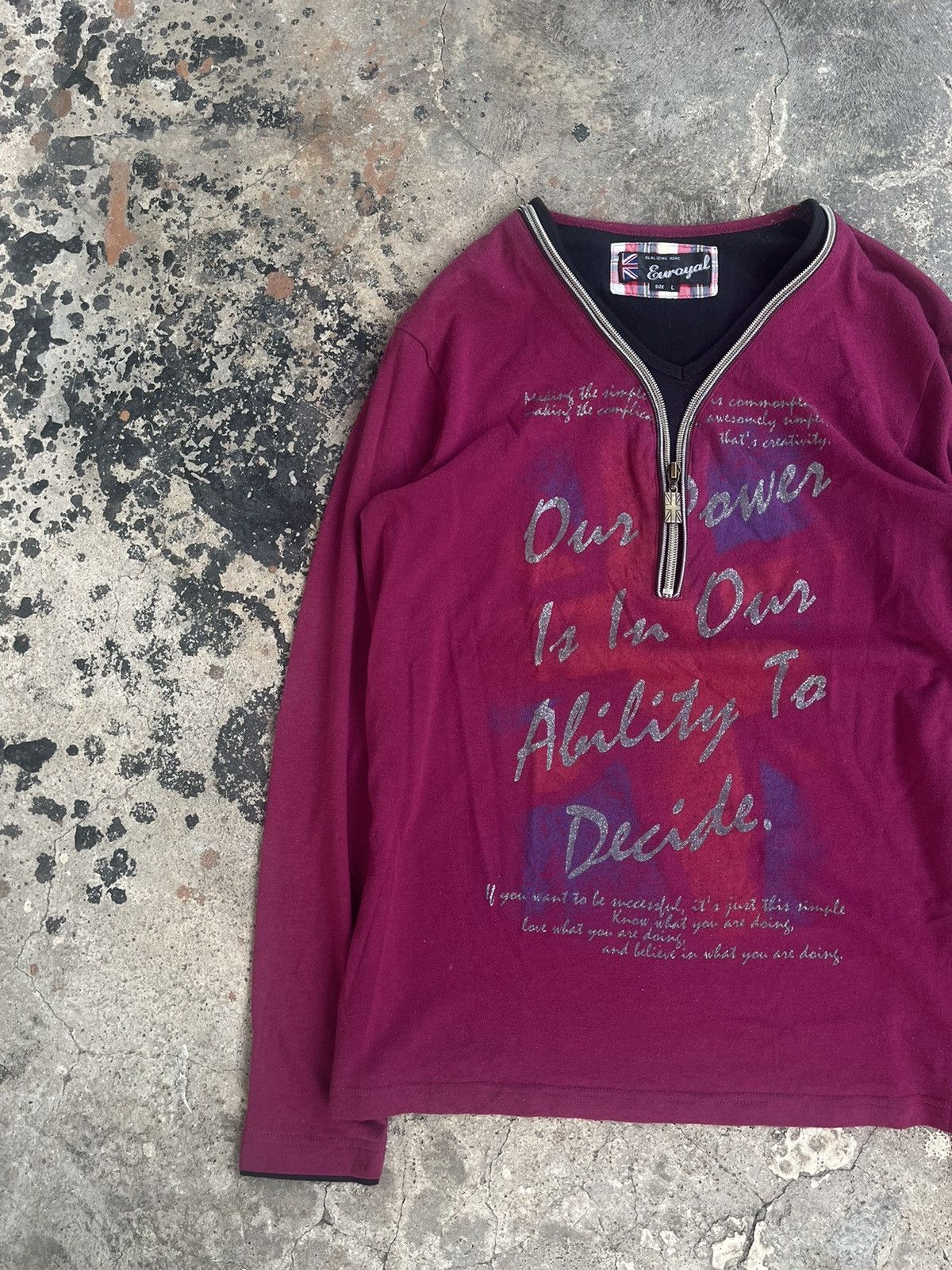 If Six Was Nine × Japanese Brand × Le Grande Bleu (L.G.B.) JAPANESE EUROYAL POEM ZIPPER UP LONGSLEEVE PUNK GOTHIC STYLE Size US M / EU 48-50 / 2 - 2 Thumbnail