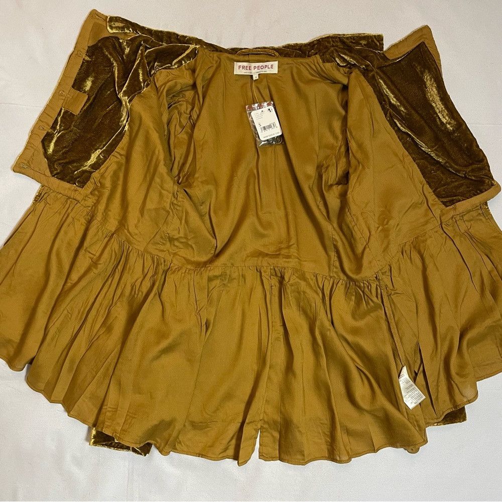 Free People NWT New $228 Free People Velvet Faye Warm Tobacco Jacket Si Size S / US 4 / IT 40 - 7 Thumbnail