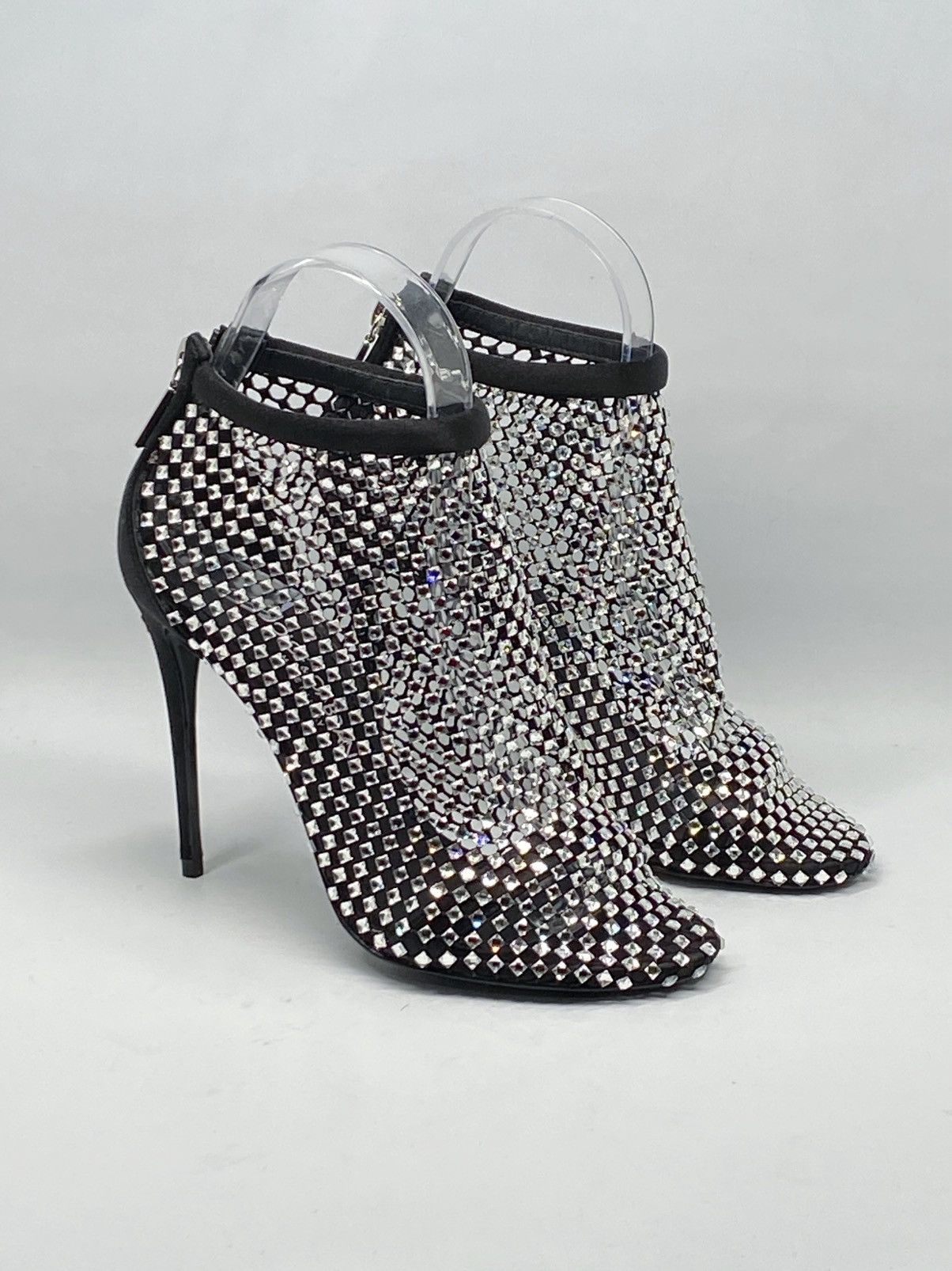 Dolce & Gabbana Dolce & Gabbana mesh crystal embellished satin pumps size 35 Size US 5 / IT 35 - 7 Thumbnail