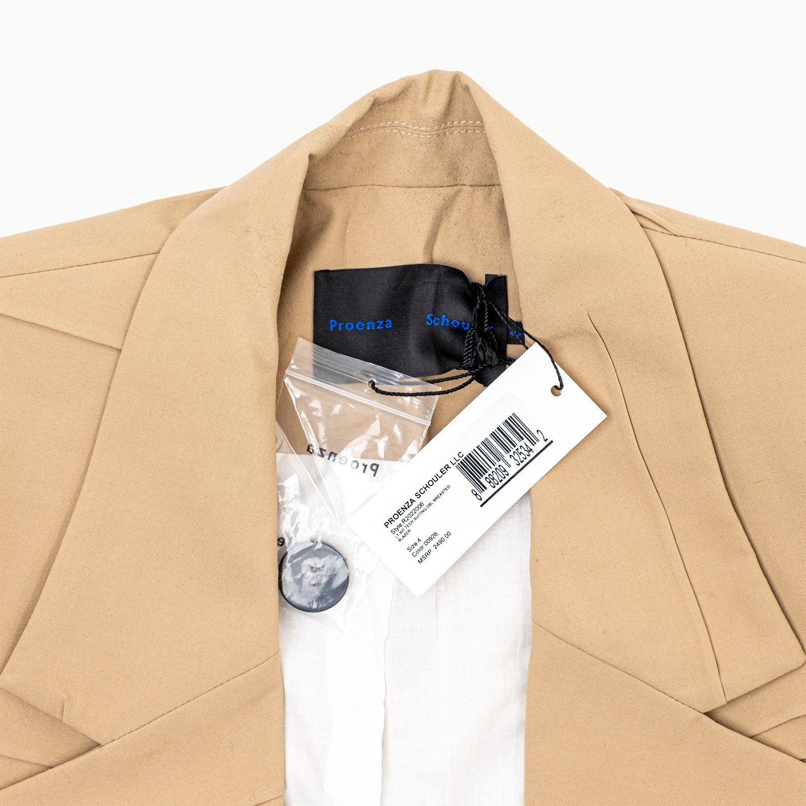 Proenza Schouler Proenza Schouler Lightweight Tech Suiting Blazer Khaki Sand Size S / US 4 / IT 40 - 6 Thumbnail