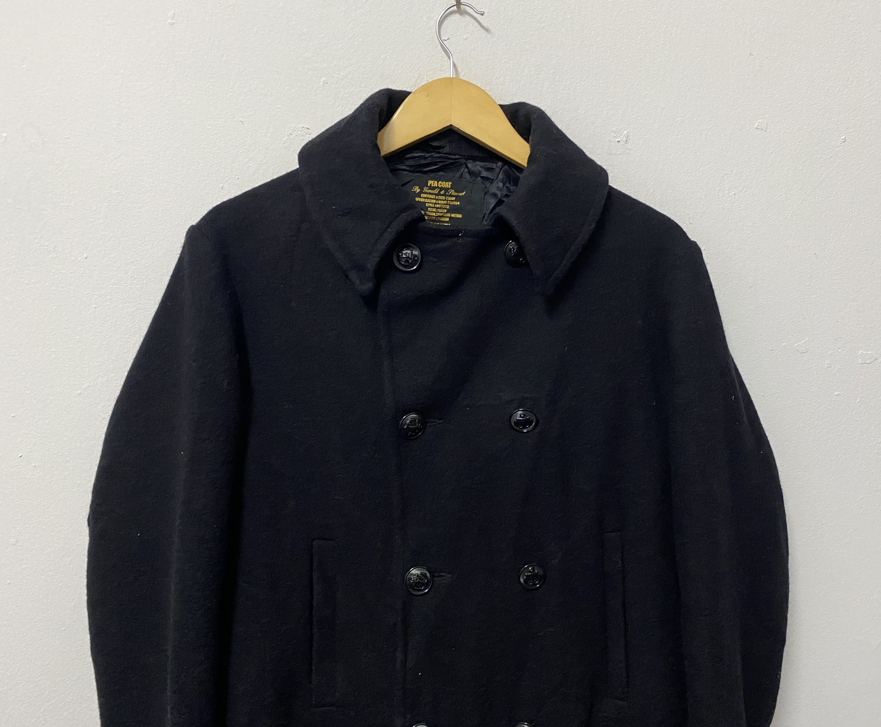 Vintage Fidelity Gerald & Stewart Wool Pea Coat Made In USA Size US L / EU 52-54 / 3 - 3 Thumbnail