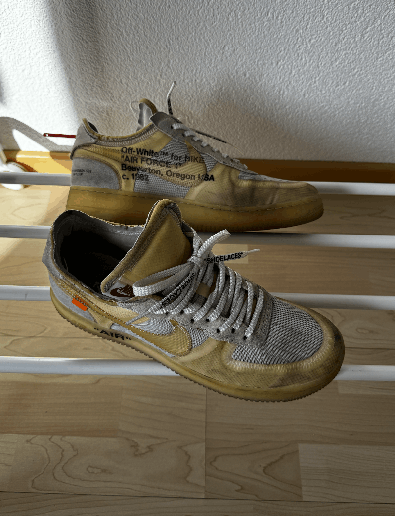 Nike × Off-White Nike Air Force 1 Off White White OG Size US 11.5 / EU 44-45 - 3 Thumbnail