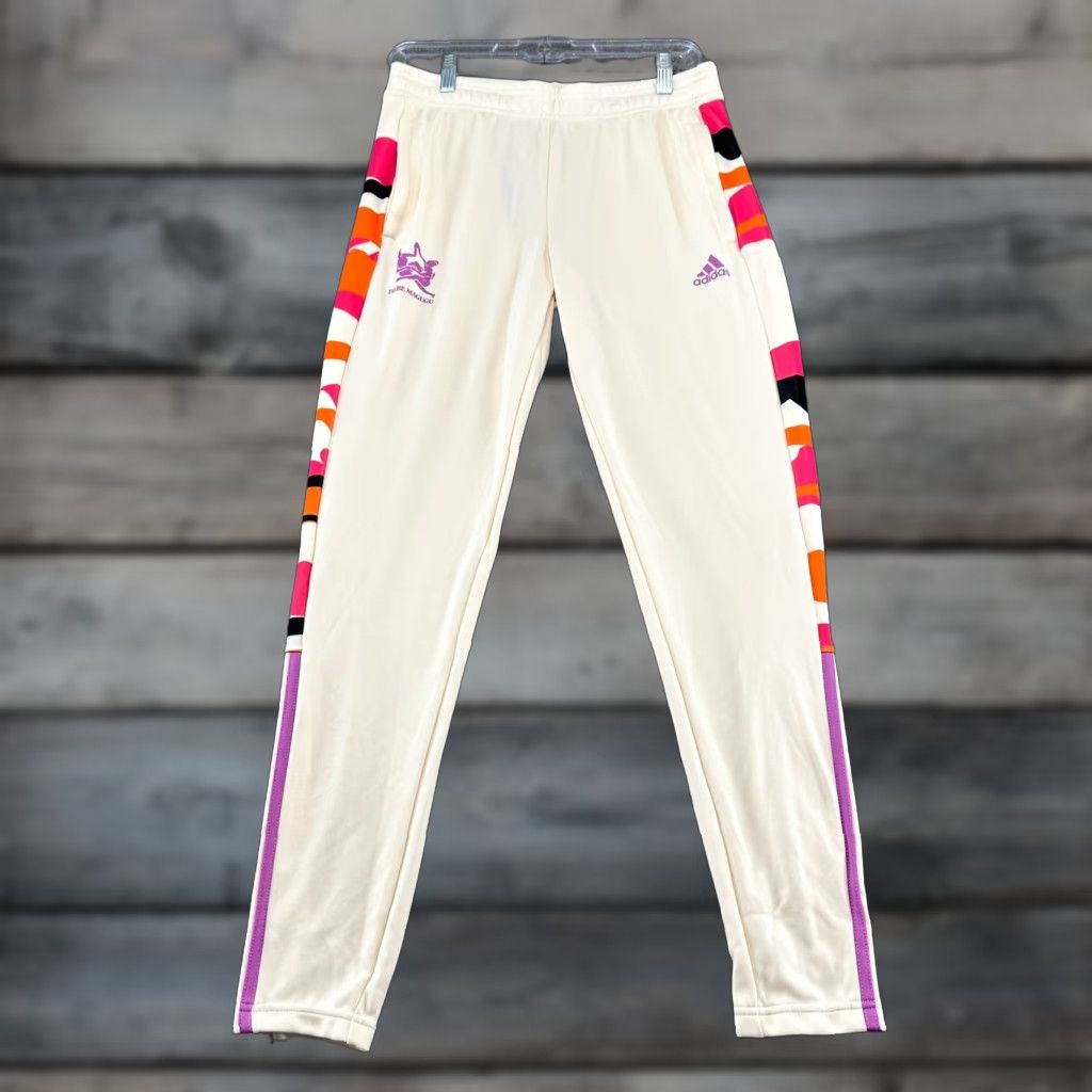 Adidas Adidas Pants Womens Small Cream Jogger Tapered Leg Logo Aeroready Thebe Magugu Size 28" / US 6 / IT 42 - 1 Thumbnail