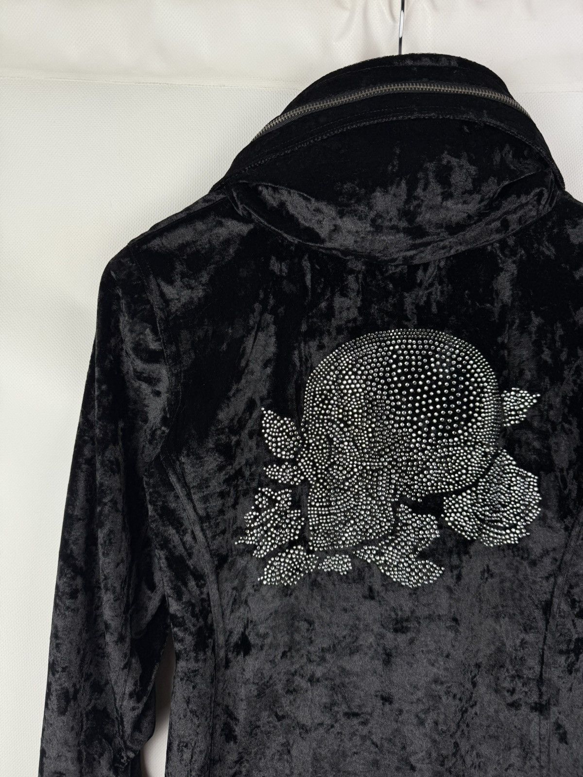 CIVARIZE × Japanese Brand Civarize Y2K Gothic Studded Velour Full Zip Track Top Jacket Size L / US 10 / IT 46 - 4 Thumbnail