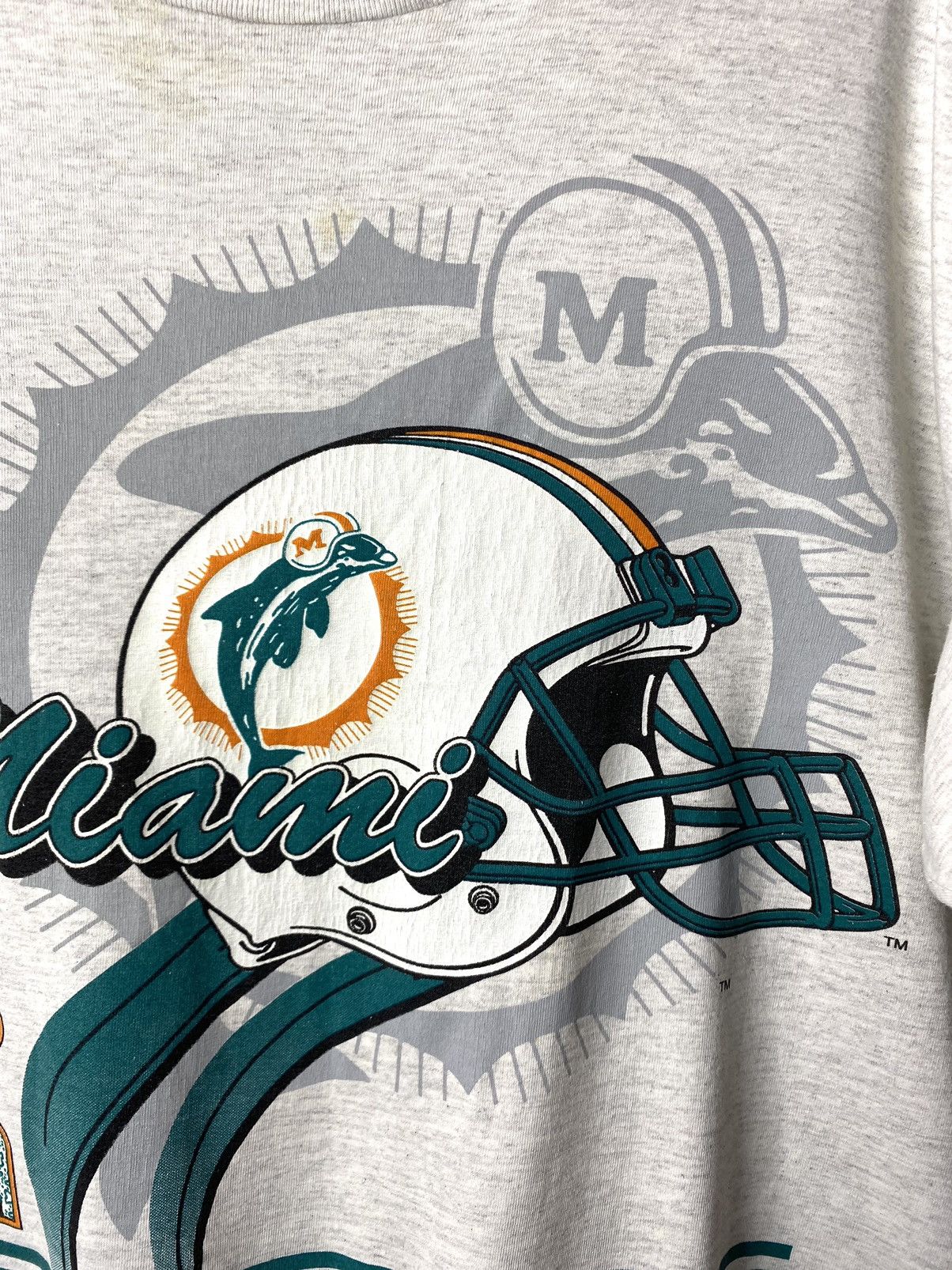 NFL Vintage 1995 NFL Dolphins Miami T Shirt Size US XL / EU 56 / 4 - 5 Thumbnail