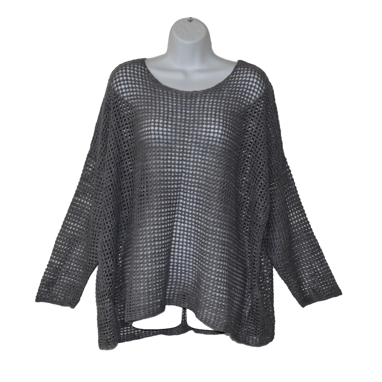 Eileen Fisher New EILEEN FISHER Linen Open Knit 3/4 Sleeve Sweater XL $278 Size XL / US 12-14 / IT 48-50 - 1 Thumbnail