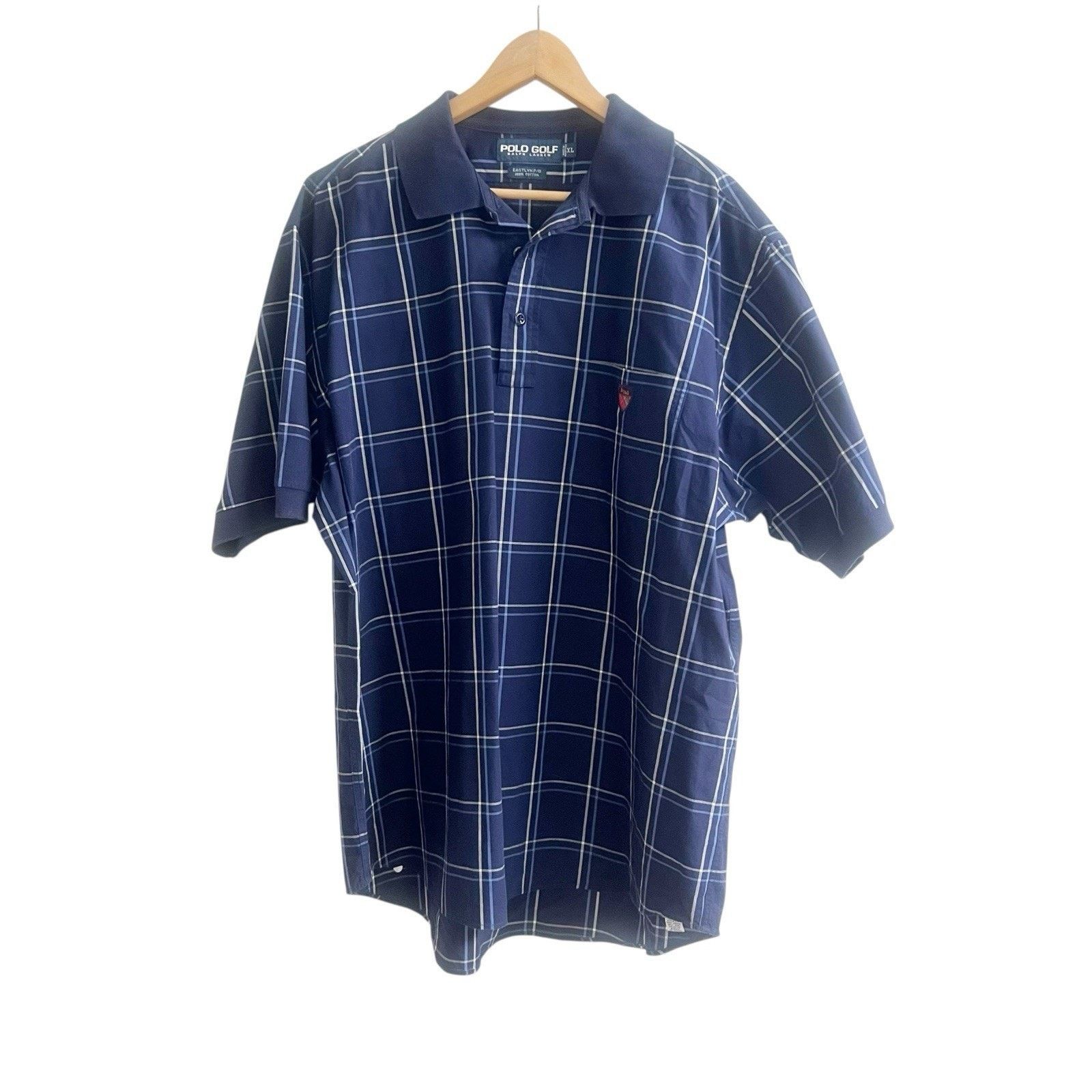 Ralph Lauren Polo Ralph Lauren Men’s Eastlyn Golf Polo Plaid Blue Size XL Size US XL / EU 56 / 4 - 1 Thumbnail