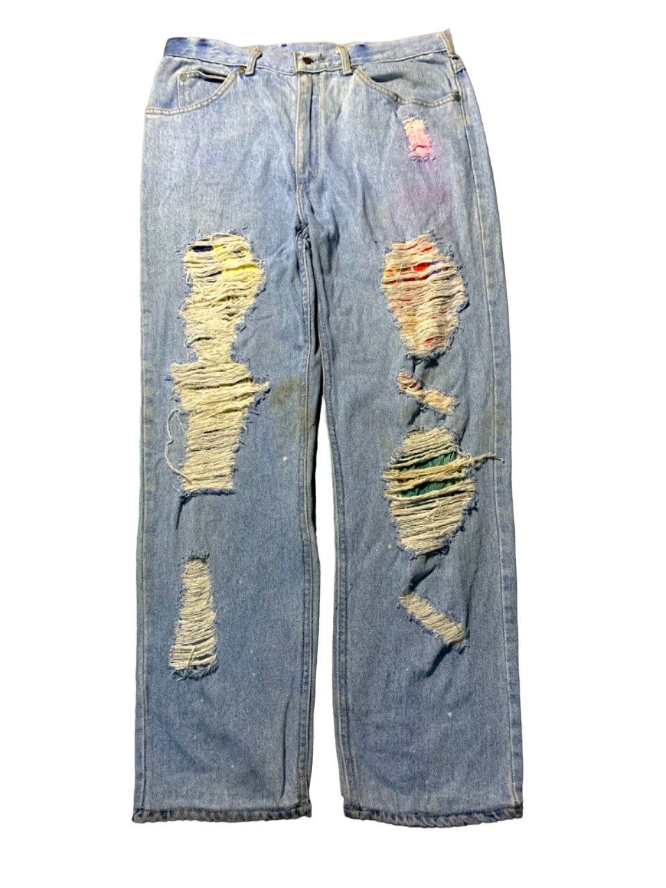 Lee 90s LEE SAMPLE BORO SASHIKO PANT RARE Size US 32 / EU 48 - 1 Thumbnail