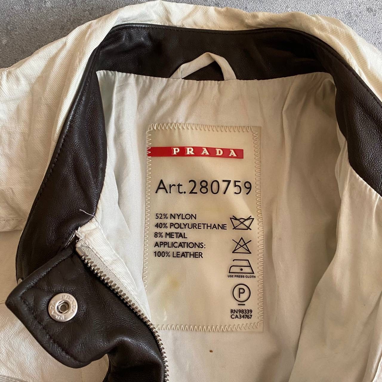 ＊52＊ PRADA LEATHER/NYLON JACKET WITH BELT (ART.280759)