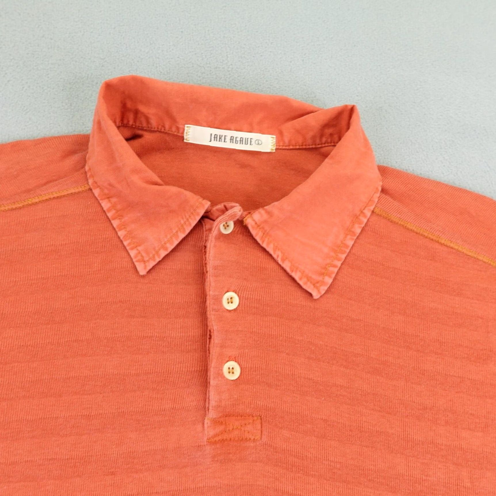 Vintage VINTAGE Jake Agave Polo Shirt Mens L Orange Stripes Classic Cut El Capitan Lux USA Size US L / EU 52-54 / 3 - 2 Thumbnail