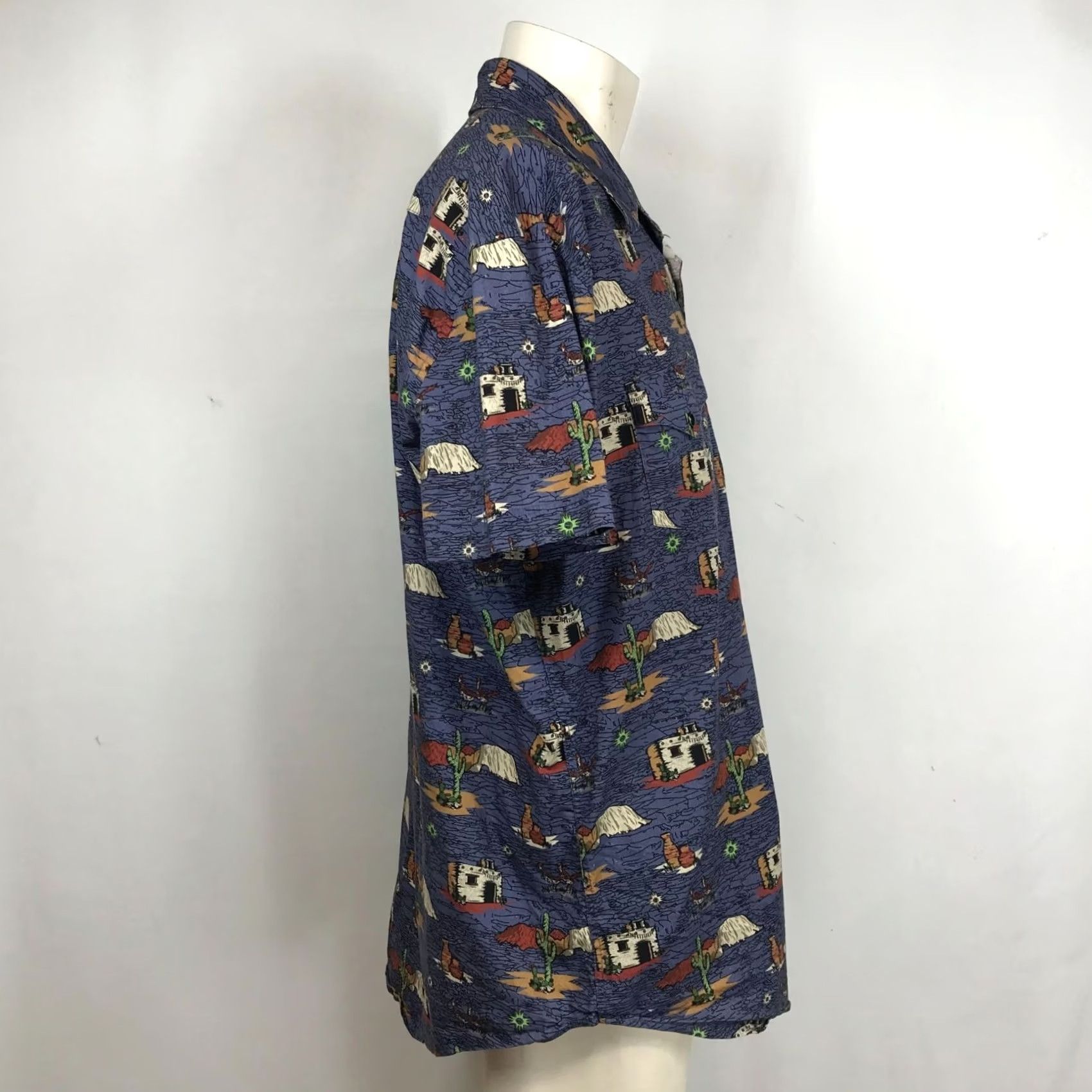 Denime ROCK & ROLL DENIM Men XL Blue Short Sleeve Button-Up Shirt Size US 36 / EU 52 - 4 Thumbnail