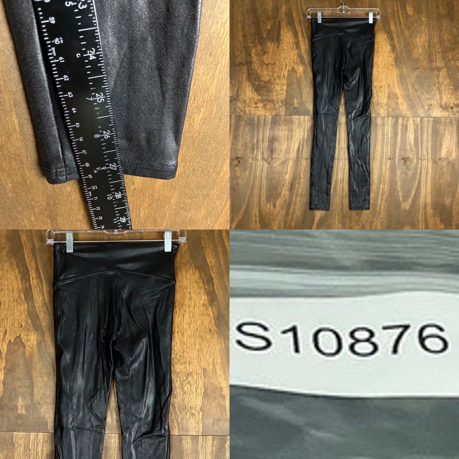 Spanx Spanx Womens Pants Black Faux Leather Pull On Skinny Leggings Stretch Small Size 28" / US 6 / IT 42 - 8 Thumbnail