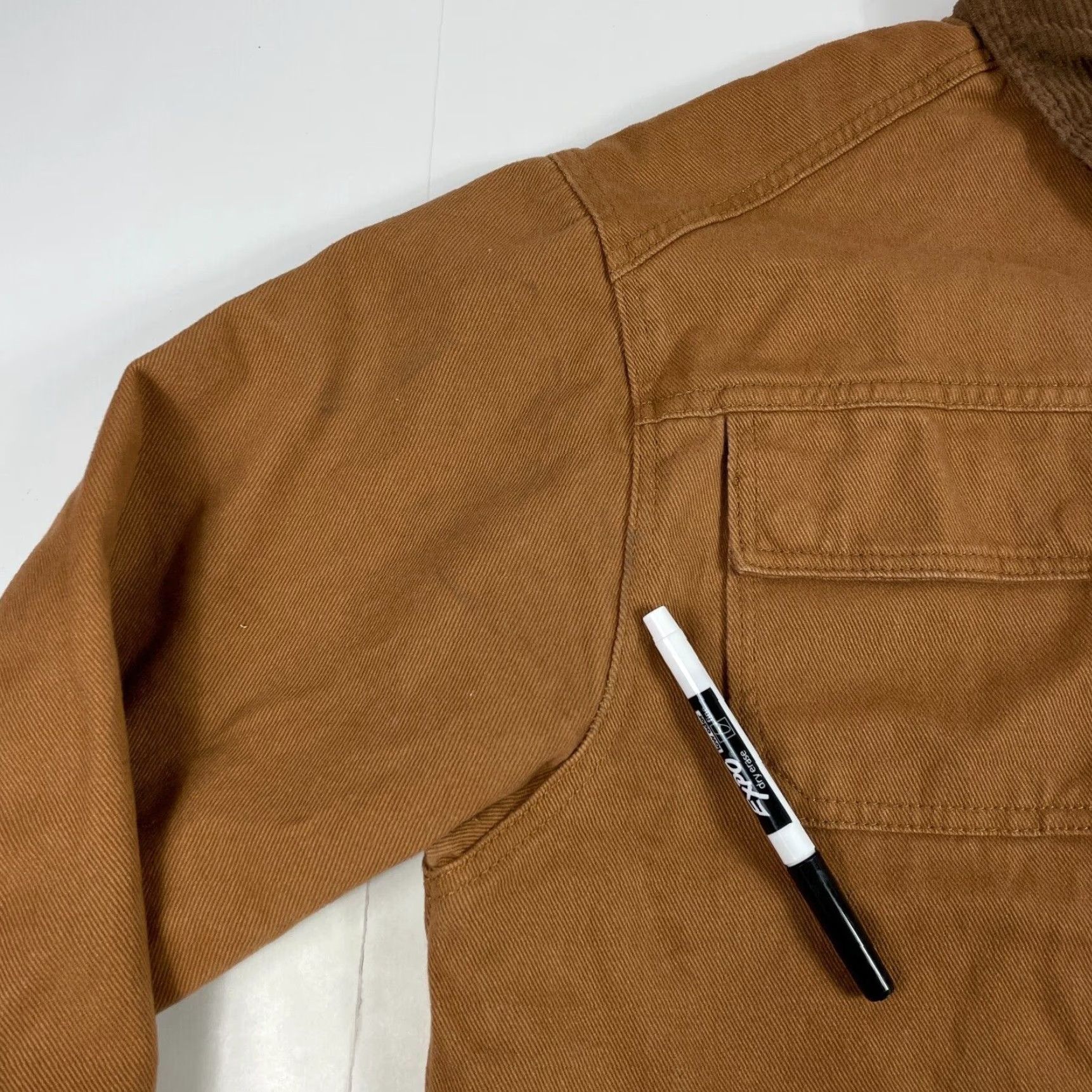CLOT Brooklyn Cloth Jacket Mens Medium Brown Twill Flannel Lined Field Workwear Military Jacket Wind-Resistant Pockets Fall Winter Spring Size US M / EU 48-50 / 2 - 3 Thumbnail