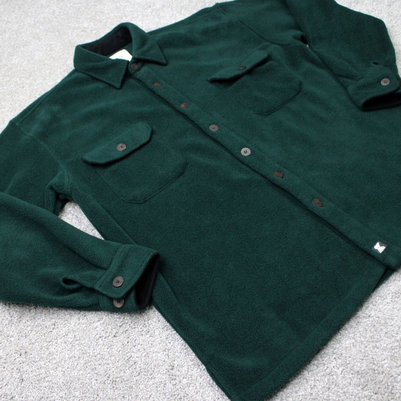 Vintage Juneau Mens Large Green Button-Up Shacket Fleece Plaid Long Sleeve Usual Fit Shirts Size US L / EU 52-54 / 3 - 4 Thumbnail