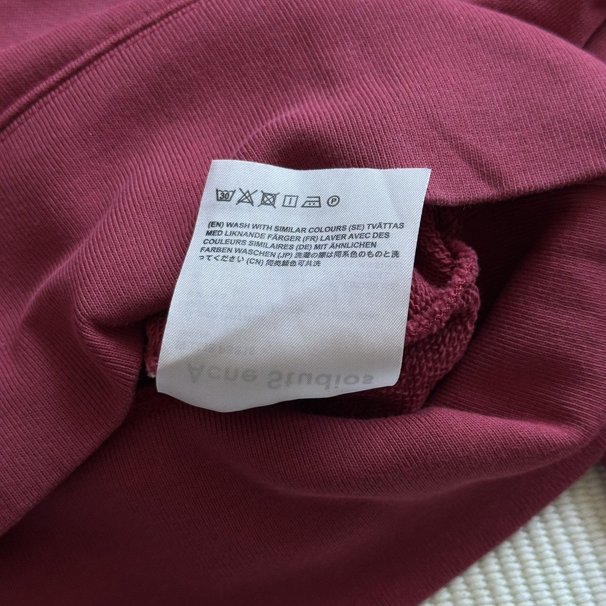 Acne Studios Acne Studios FELLIS PSS18 Popover Red Berry Hoodie Size US S / EU 44-46 / 1 - 5 Thumbnail