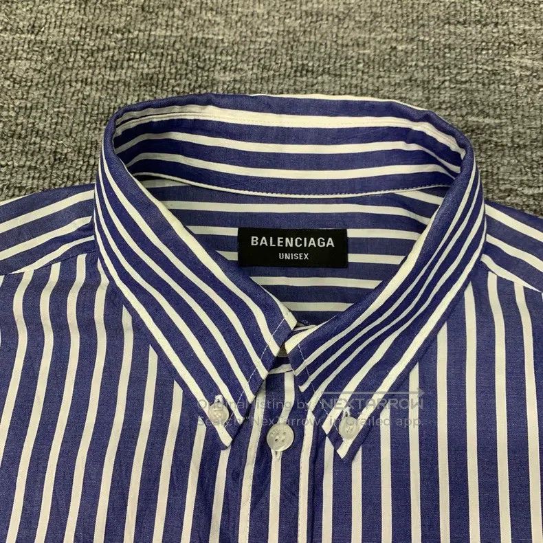 Balenciaga Balenciaga size 37 Blue Striped Buckle Embroidered Fake Tw Size US S / EU 44-46 / 1 - 9 Thumbnail