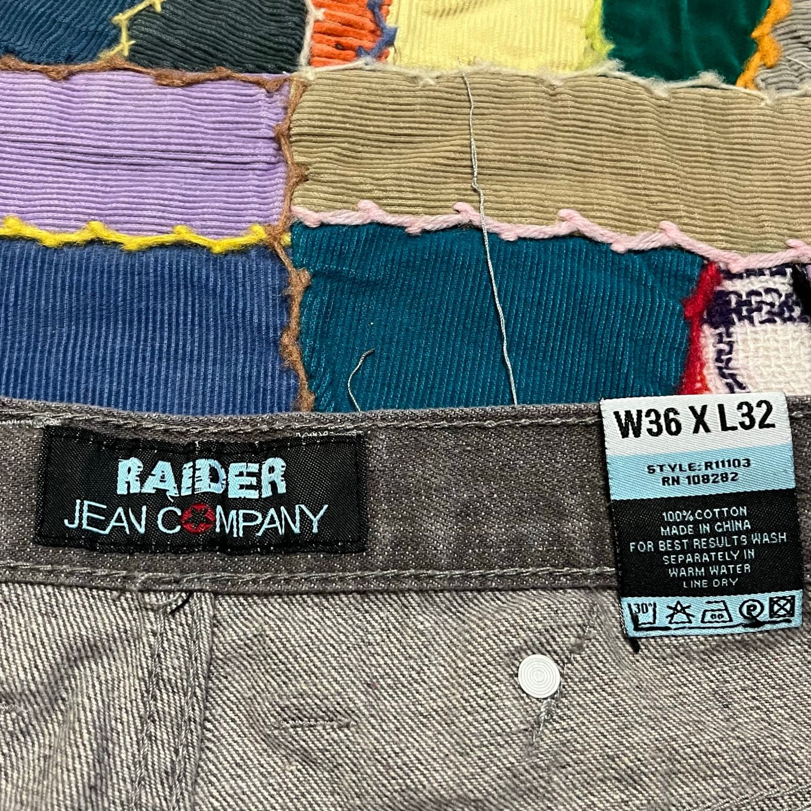 Other Raiders 2000s Baggy Skater Style Grey Jeans 34Wxx30L Size US 34 / EU 50 - 3 Thumbnail