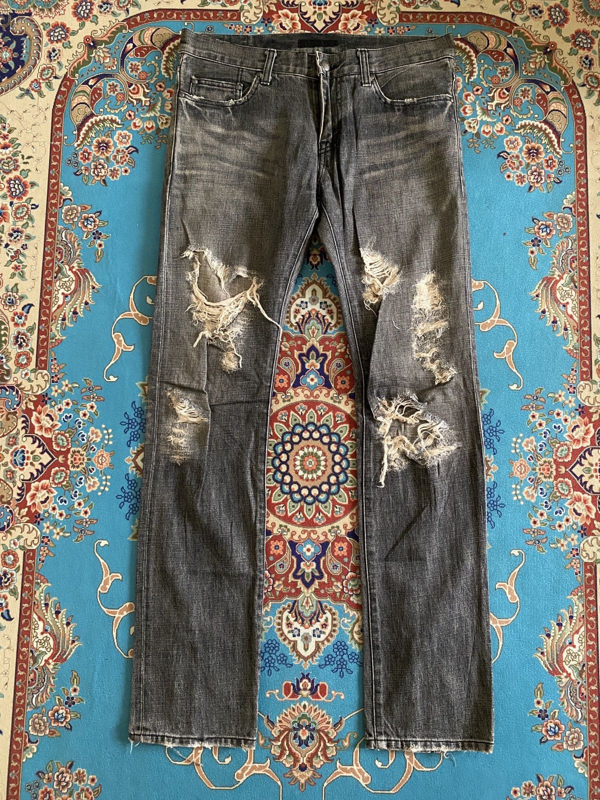 Japanese Brand Japanese Brand Rico Distressed Denim Size US 32 / EU 48 - 2 Thumbnail