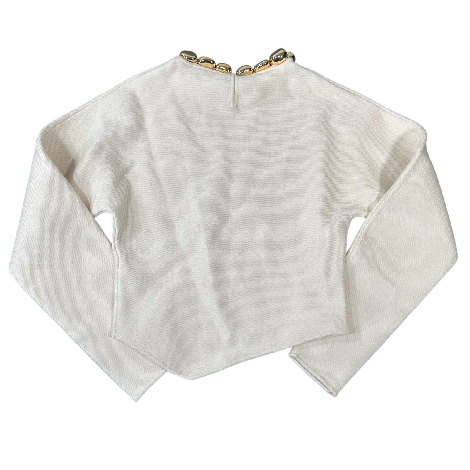 Zara Zara Women's Knit Beaded Neck Jumper Top Size XS Size XS / US 0-2 / IT 36-38 - 4 Thumbnail