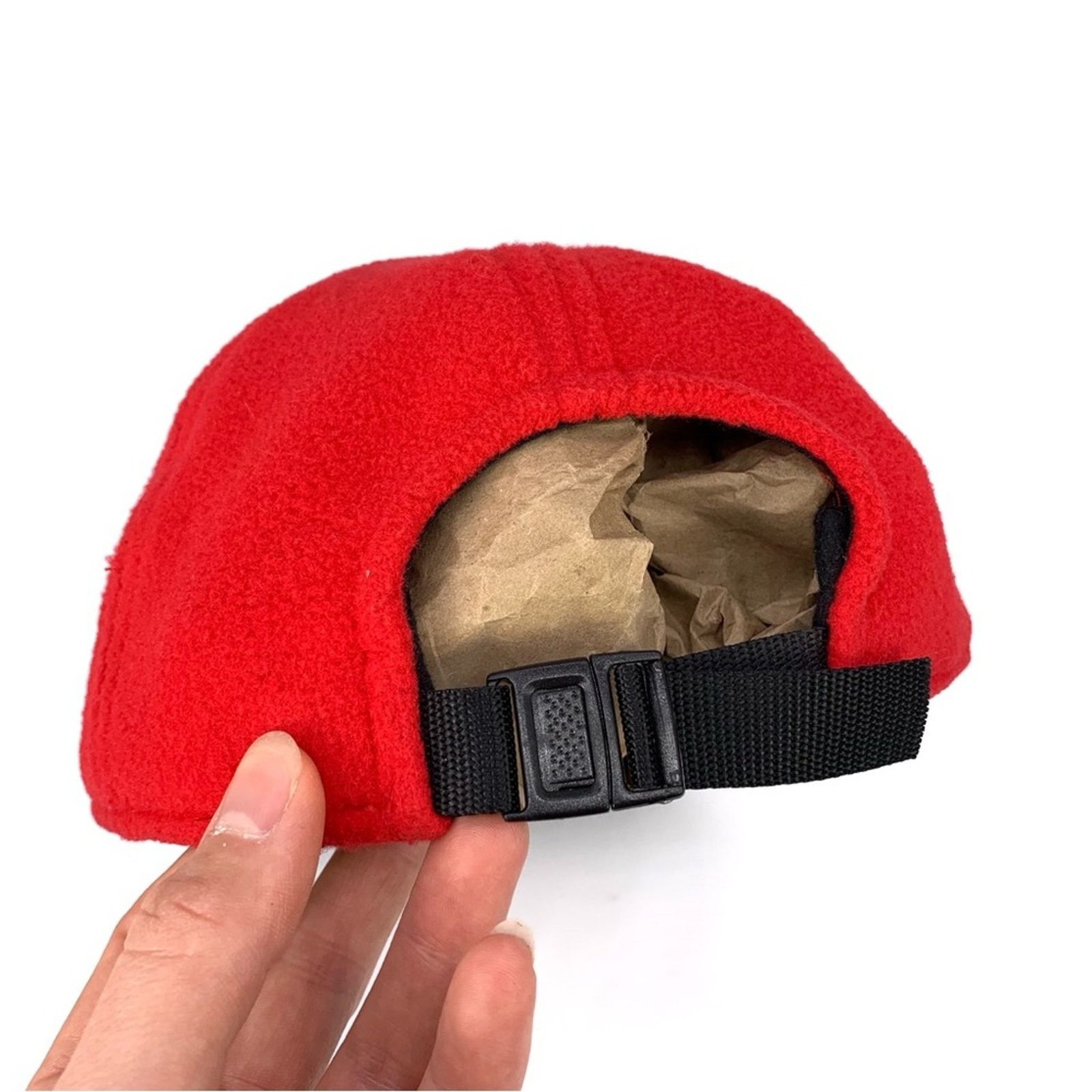 Eddie Bauer VTG EDDIE BAUER Fleece Cap Red Black Size ONE SIZE - 6 Thumbnail