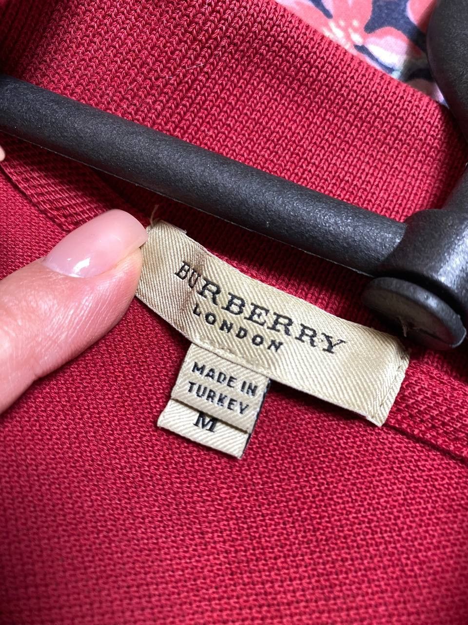 Burberry Burberry London Classic Fit Polo Shirt in Red Size US M / EU 48-50 / 2 - 2 Thumbnail
