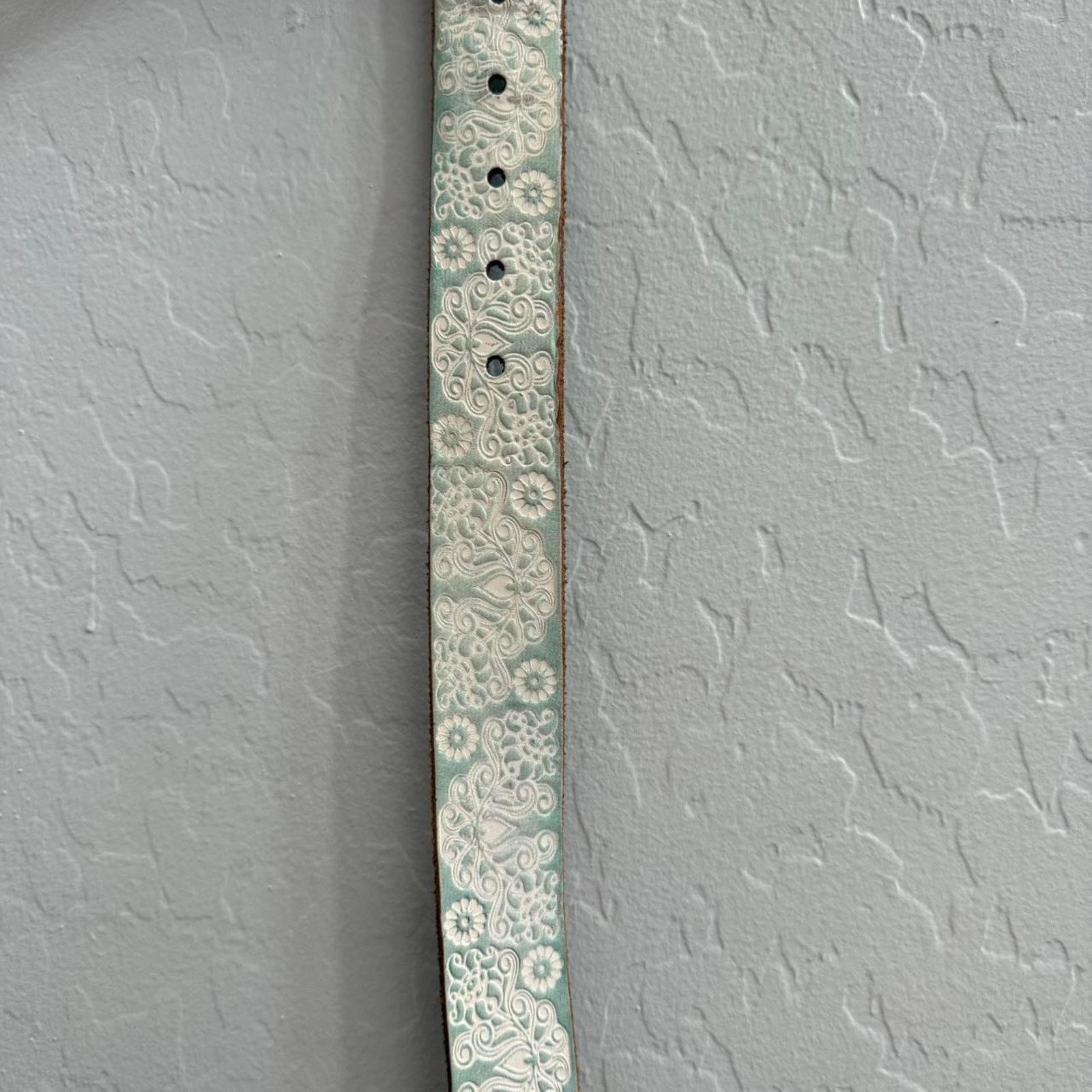 Levi's Vintage Levis Leather Embossed Floral Belt Size ONE SIZE - 6 Thumbnail