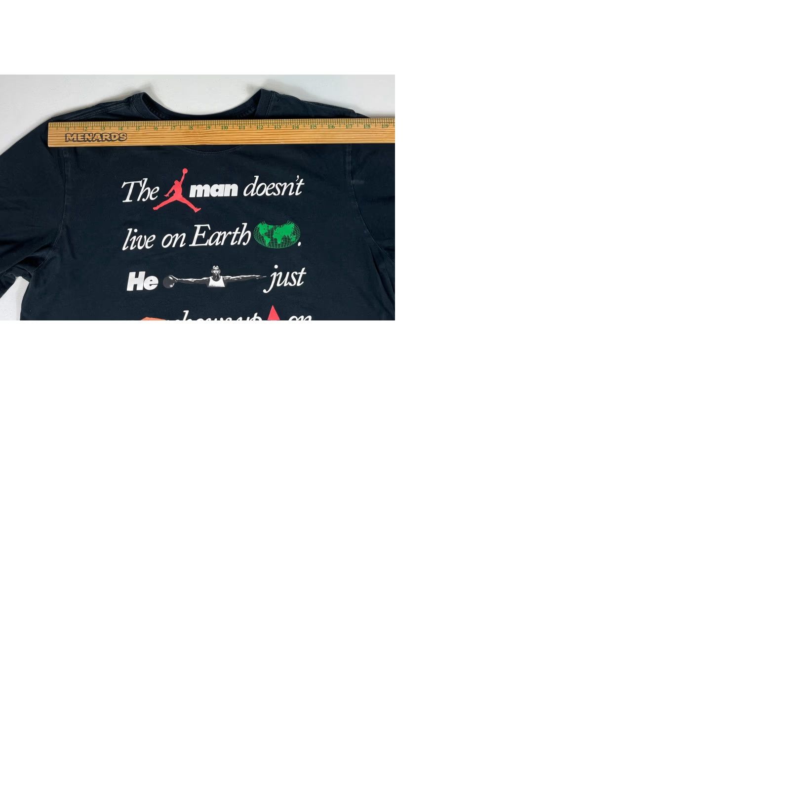 Jordan Brand Nike Jordan Men's T-Shirt - Greatest On Earth - Crew Neck Short Sleeve - Size L - Black - 2016 Release Size US L / EU 52-54 / 3 - 9 Thumbnail