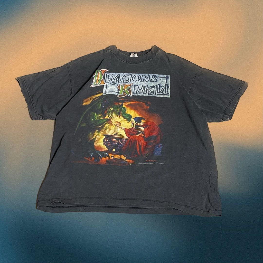 Image of Vintage 90's 1990 Boris Vallejo Fantasy Art T Shirt in Black, Men's (Size XL)