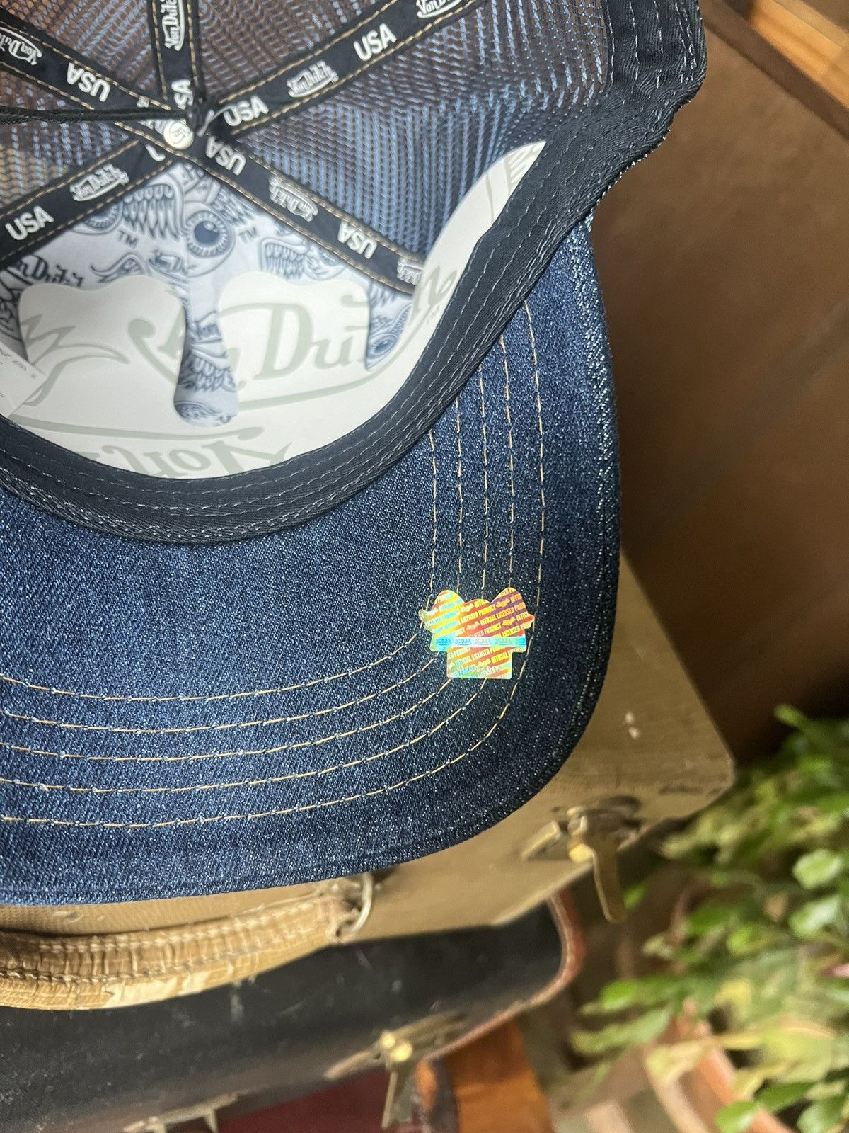 Von Dutch Von Dutch Blue Rhinestone Trucker Size ONE SIZE - 3 Thumbnail
