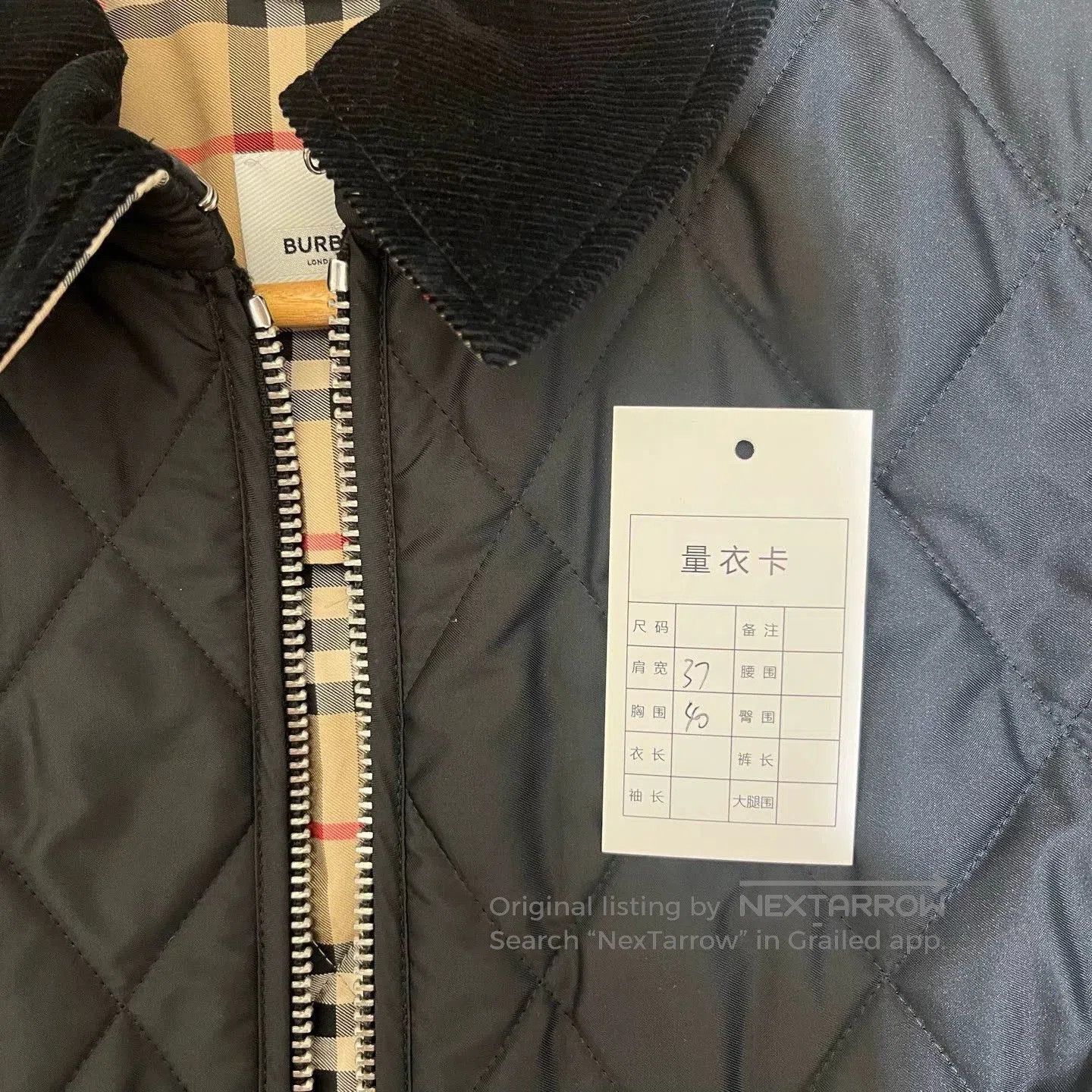 Burberry Burberry Quilted Black Cotton Coat XS. Size US XS / EU 42 / 0 - 6 Thumbnail