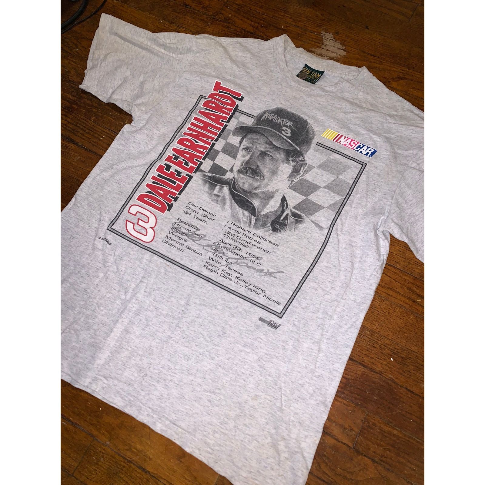 NASCAR × Nutmeg × Vintage Vtg Dale Earnhardt Nutmeg Mills T Shirt XL 90s NASCAR USA Size US XL / EU 56 / 4 - 4 Thumbnail