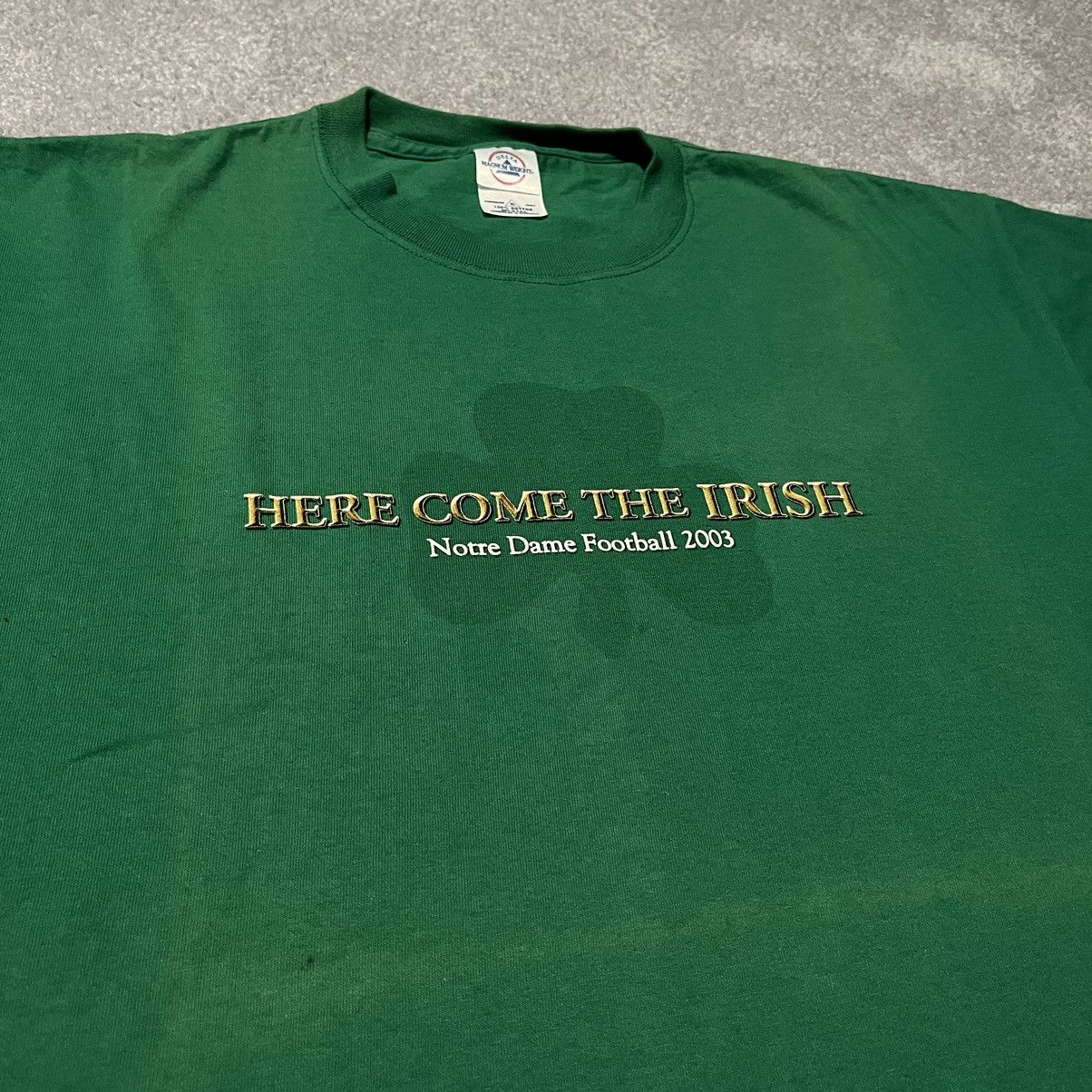 Vintage Vintage The Norte Dame Football Irish Magic College Logo Tee Size US XL / EU 56 / 4 - 3 Thumbnail