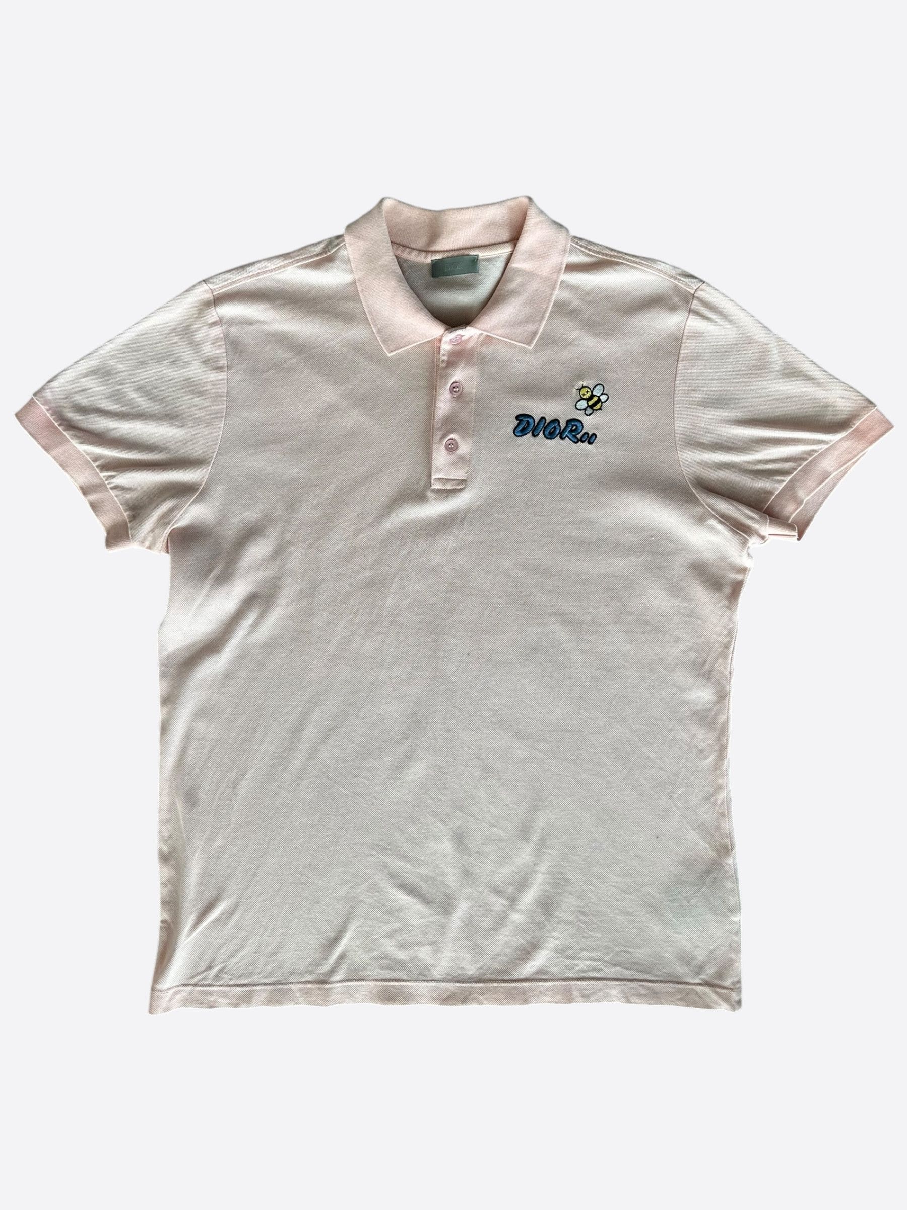 Dior Dior Kaws Pink Embroidered Polo Size US L / EU 52-54 / 3 - 1 Thumbnail