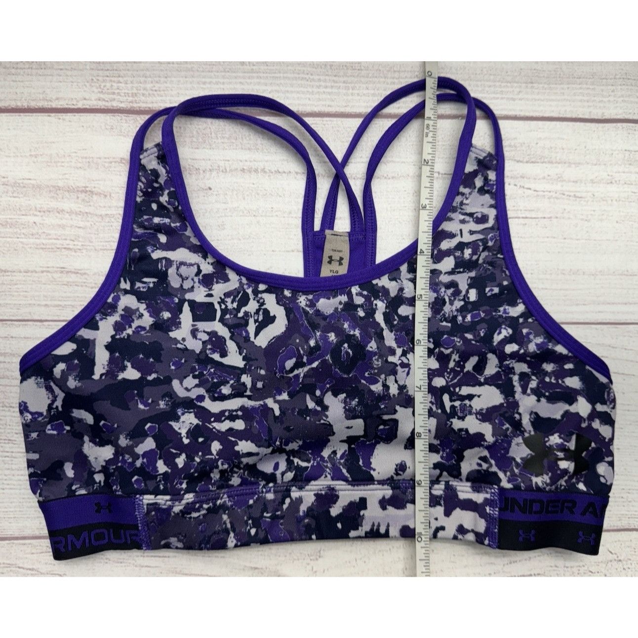 Under Armour UNDER ARMOUR Girls Youth Sports Bra Blue & Purple (L) Compre Size ONE SIZE - 4 Thumbnail